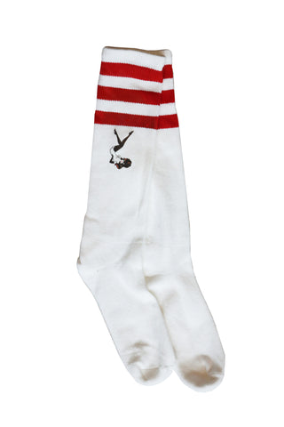 Femlin Red Spade Striped Socks