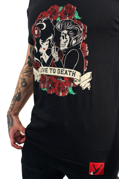 Love to Death V-Neck Tee