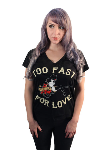 Too Fast for Love Scoop Neck Tee