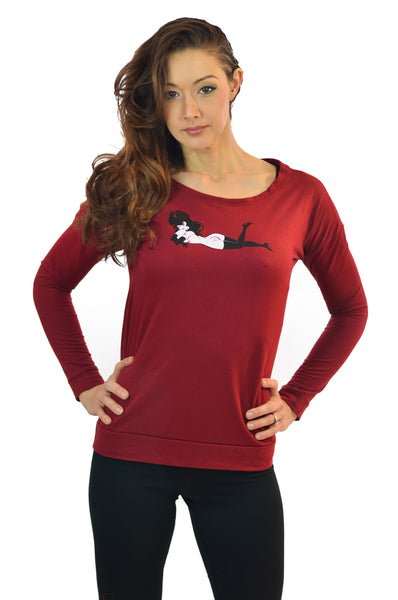 Women's Lay Down French Terry Top