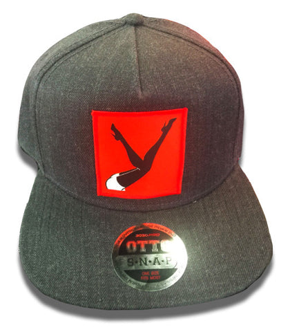 Dark Grey Hat Red Legs in the Air Patch